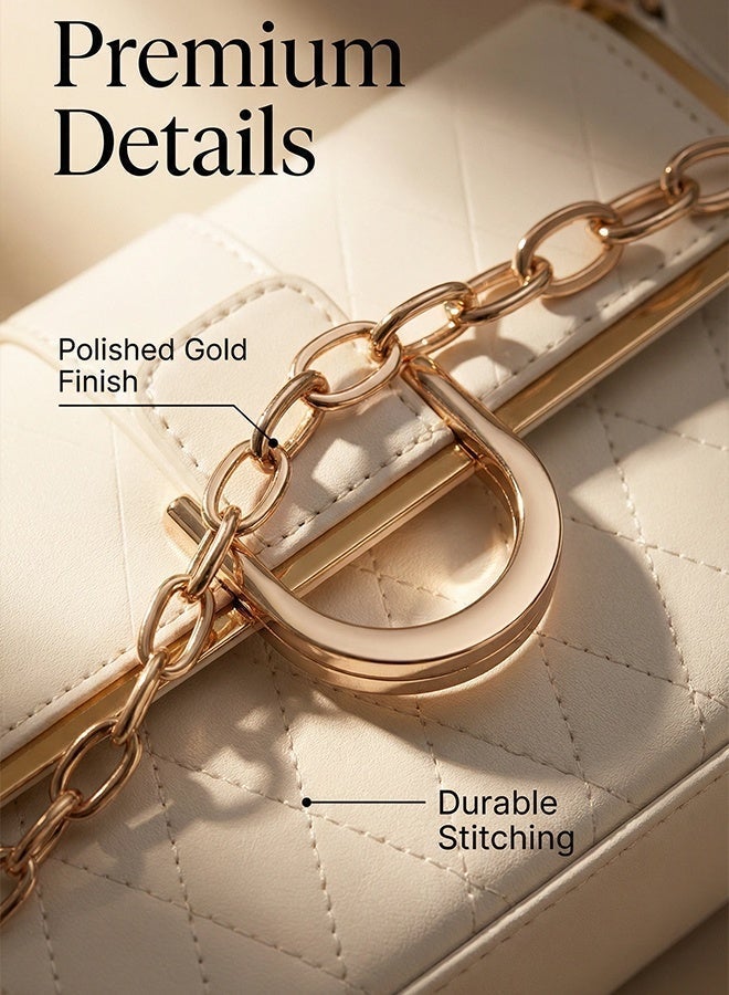 بليه روان شنطة يد نسائية شنطة كتف كروس فاخرة مع حزام سلسلة أنيق شنط نسائية بستايل عصري مثالية للتسوق والعمل والسفر - Image 4